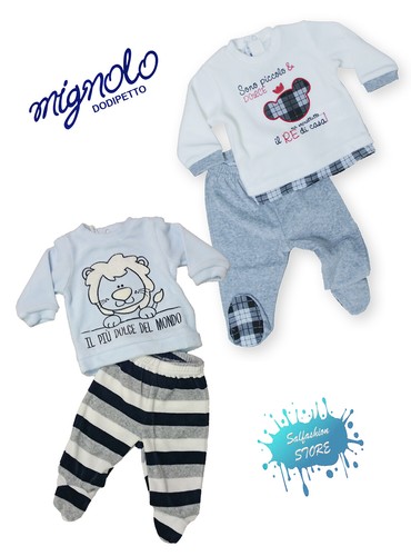 Completo neonato ciniglia - completo,